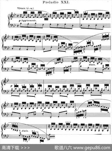 巴赫《平均律钢琴曲集·第一卷》之前奏曲（NO.21）|巴赫