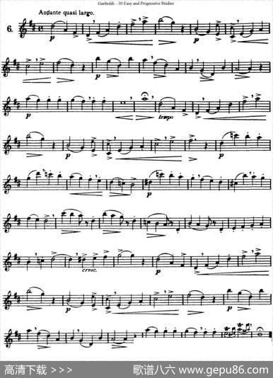 三十首基础及提高练习曲（NO.6）|Garibold（加里波第）