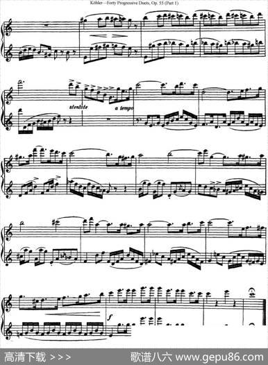 柯勒40首长笛提高练习曲OP.55（NO.12）|Kohler(柯勒)