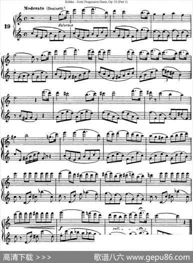 柯勒40首长笛提高练习曲OP.55（NO.19）|Kohler(柯勒)