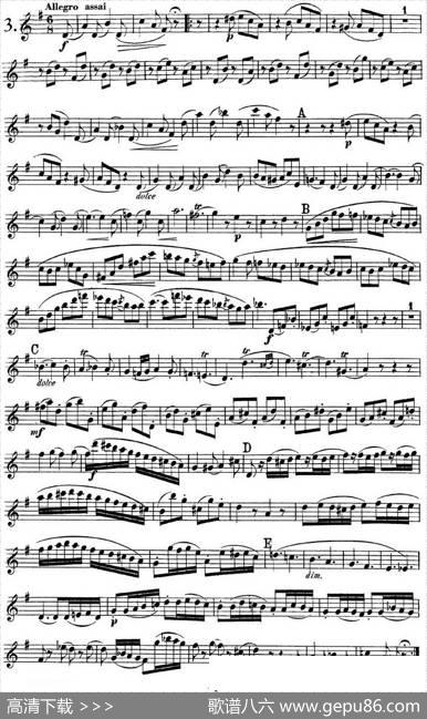 库劳长笛二重奏练习曲Op.10——Flute2（No.3）|Kuhlau(库劳)