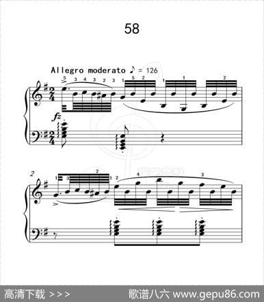 练习曲58（克拉莫钢琴练习曲60首）