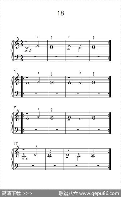 双音练习18（儿童钢琴手指练习2）