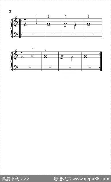 双音练习18（儿童钢琴手指练习2）