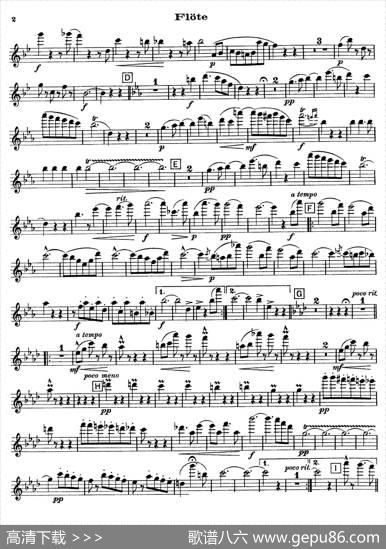 春之声圆舞曲（管弦乐合奏长笛分谱）|小约翰·施特劳斯