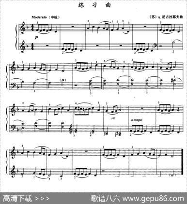 练习曲（[苏]A·尼古拉耶夫作曲版）|[苏]A·尼古拉耶夫