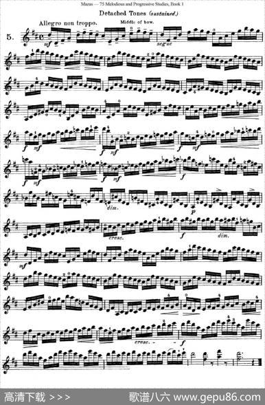 马扎斯小提琴练习曲Op.36第一册特殊练习曲（5）