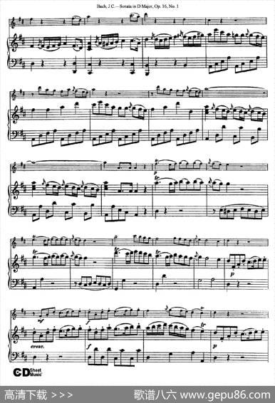 SonatainDMajor,Op.16No.1（小提琴+钢琴伴奏）|Bach（巴赫）
