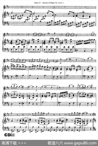 SonatainDMajor,Op.16No.1（小提琴+钢琴伴奏）|Bach（巴赫）