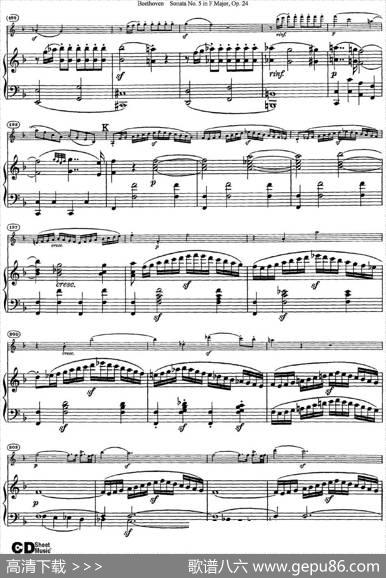 ViolinSonataNo.5inFMajorOp.24（小提琴+钢琴伴奏）