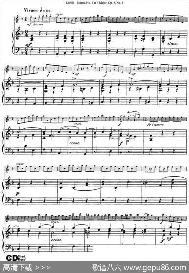 SonataNo.4inFMajorOp.5No.4（小提琴+钢琴伴奏）