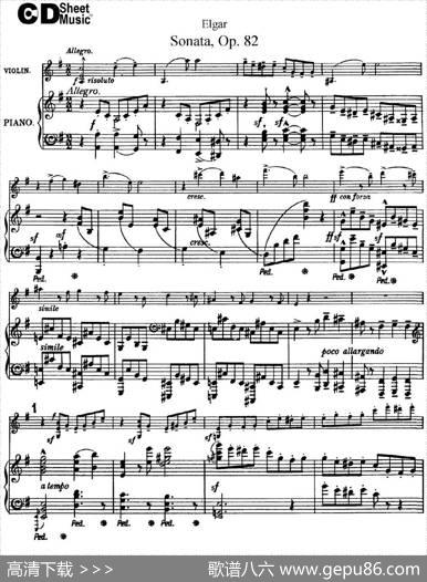 ViolinSonataOp.82（小提琴+钢琴伴奏）