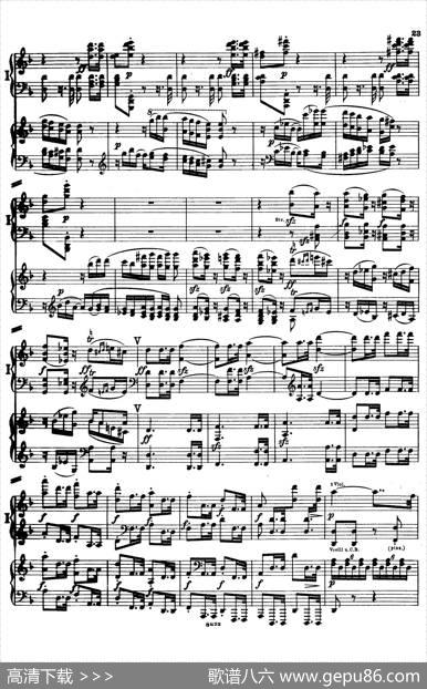 d小调第九交响曲Op.125（双钢琴P23——32）|路德维希·冯·贝多芬