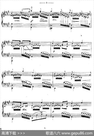 A大调练习曲“小溪”（Op.6）|卡尔·陶西格