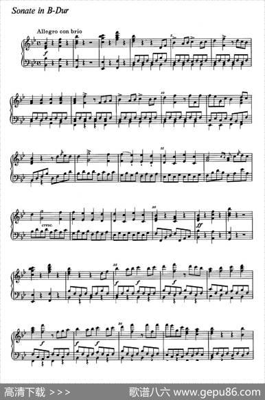 降B大调钢琴奏鸣曲（PianoSonatainB-flatMajorOp.1）|理查德·瓦格纳