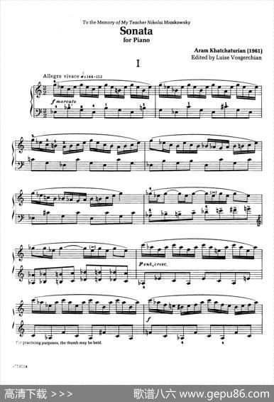 PianoSonatainE-flatMajorOp.95（降E大调钢琴奏鸣曲·Ⅰ）|阿拉姆·伊里奇·哈恰图良
