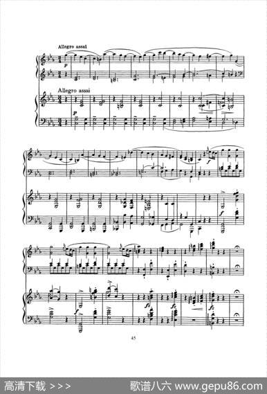 根据21首钢琴奏鸣曲改编的双钢琴版钢琴奏鸣曲四首（第四首）|沃尔夫冈·阿玛多伊斯·莫扎特曲、格里格改编