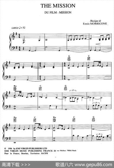 电影配乐大师莫瑞康最佳20首钢琴谱（BestofEnnioMorricone·17）|莫瑞康（EnnioMorricone）