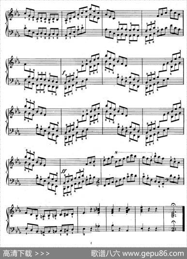 《车尔尼钢琴手指灵巧初步练习曲》OP.636-12