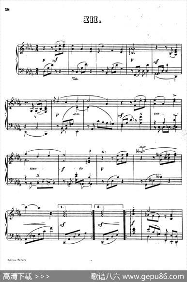 WaltzesOp.23（圆舞曲集·12、降D大调）|狄奥多·柯希纳