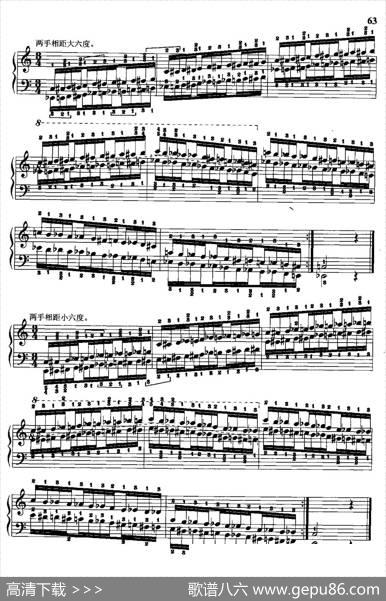 哈农钢琴练指法（第二部分·40半音阶）|查尔斯·路易斯·哈农