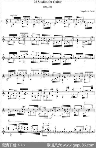NapoleonCoste《25Studies,Op.38》（STUDY21）
