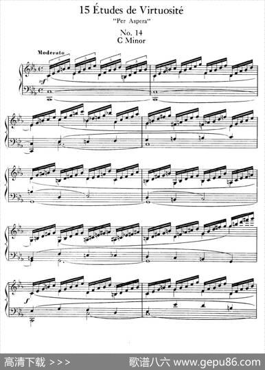 15EtudesdeVortuositeOp.72（15首辉煌练习曲·14）|莫里兹·莫什科夫斯基