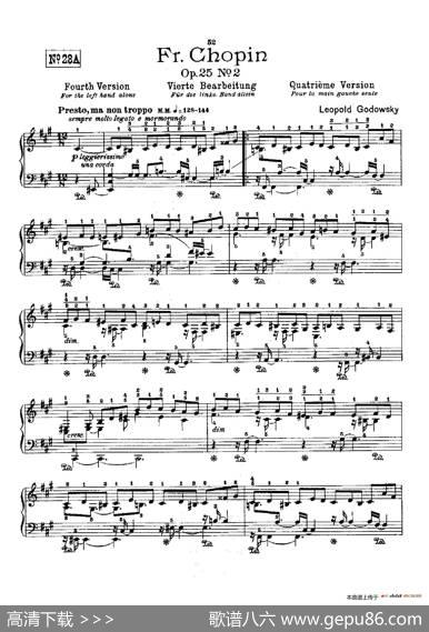 53首以肖邦练习曲为素材而作的练习曲（No.28A）|里奥鲍尔德·戈多夫斯基