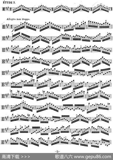 克莱采尔《中提琴练习曲40首》（ETUDE7-10）