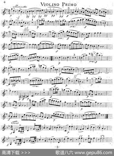 Mozart《QuartetNo.14inGMajor,K.387》（Violin1分谱）