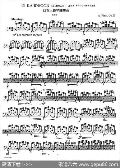 A.Piatti12CapriceOp.25（皮阿蒂12首大提琴随想曲)第七）