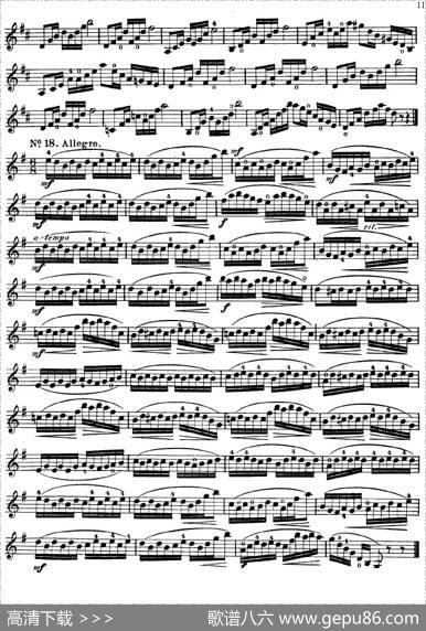 沃尔法特60首练习曲Op.45（第11-20页）