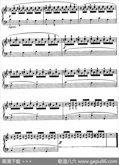 车尔尼《钢琴手指灵巧初步练习曲》之三
