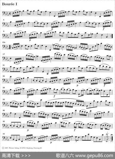 巴赫无伴奏大提琴练习曲之四