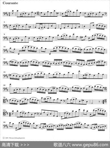 巴赫无伴奏大提琴练习曲之六