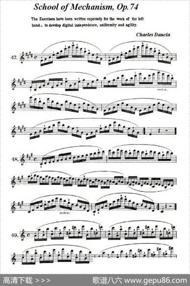 SchoolofMechanism,Op.74（小提琴技巧练习47——50）