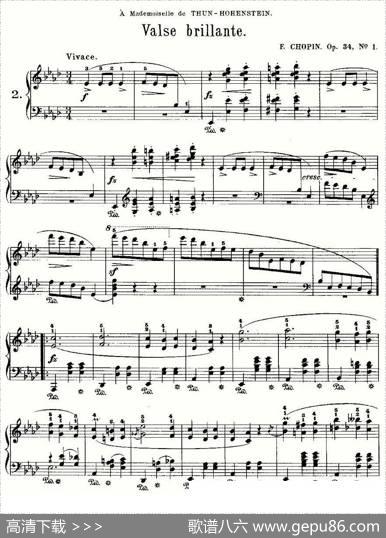 valsebrillante，Op.34,No.1|肖邦