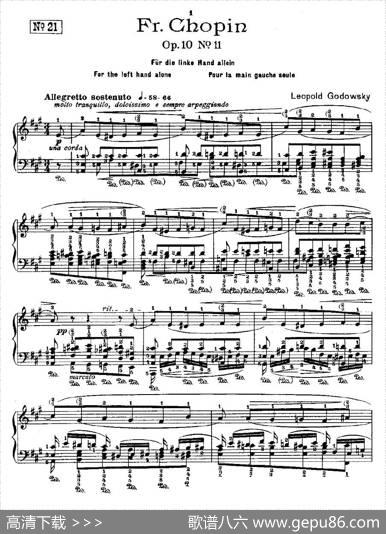 肖邦《练习曲》Fr.ChopinOp.10No11|Godowsky改编