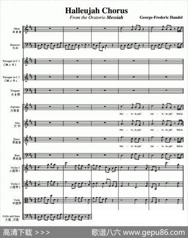 哈利路亚总谱1-10（HalleujahChorus） - cerge-Frederic|Handel