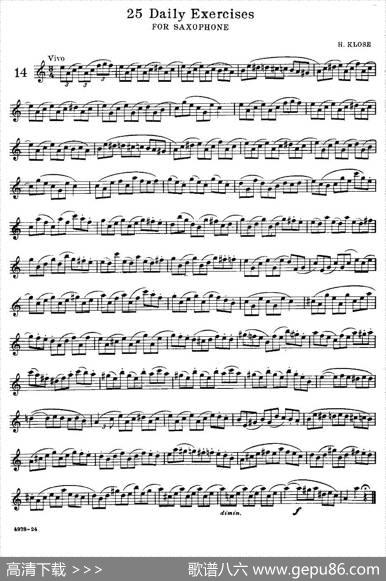 klose-25首萨克斯练习曲（14）