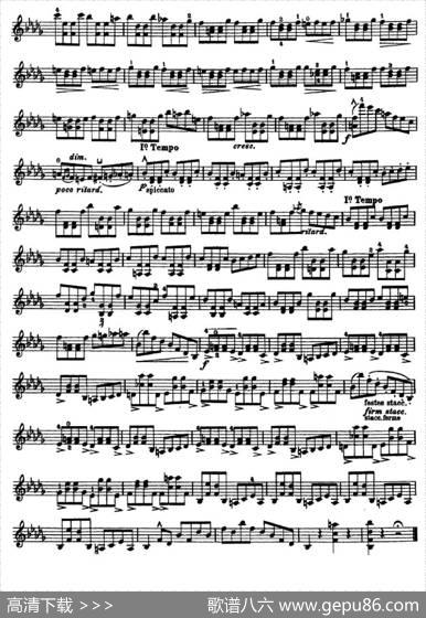 让·德尔菲·阿拉尔-12首小提琴隨想练习曲之16