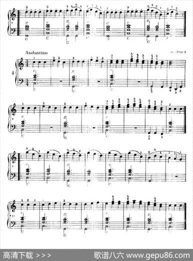 《车尔尼手风琴练习曲集》第Ⅰ册（第1—9首）