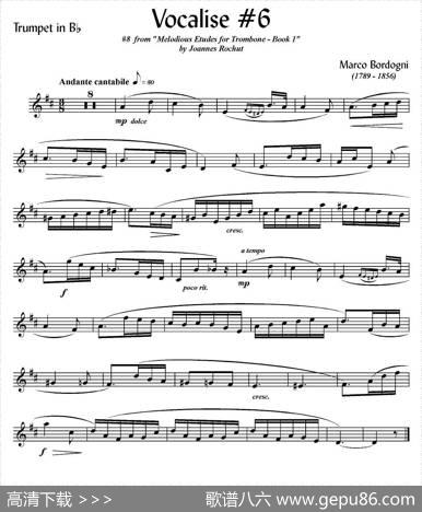 Bordogni-Vocalise#6（小号）|MarcoBordogni