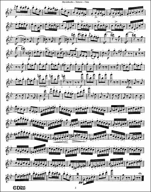 Scherzo-长笛五线谱|长笛谱