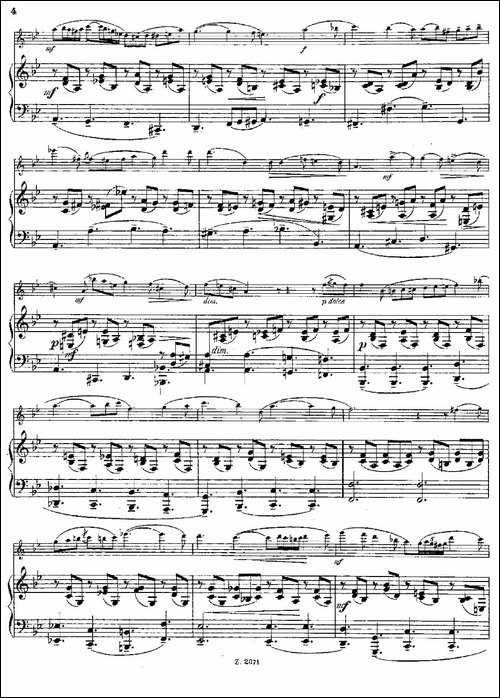 Notturno-Op.55-No.3-长笛+钢琴伴奏-长笛五线谱|长笛谱