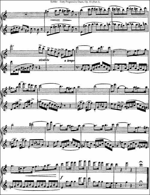柯勒40首长笛提高练习曲OP.55-NO.12-长笛五线谱|长笛谱