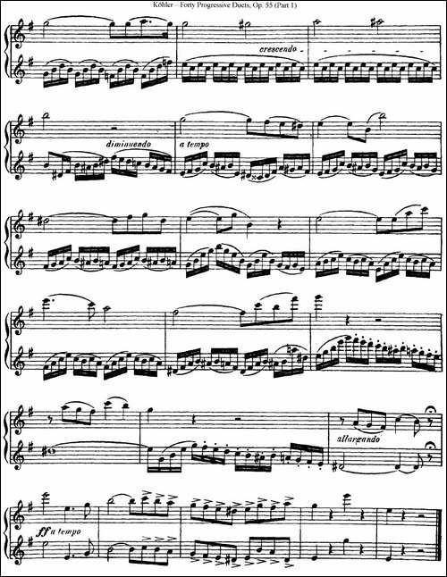 柯勒40首长笛提高练习曲OP.55-NO.16-长笛五线谱|长笛谱