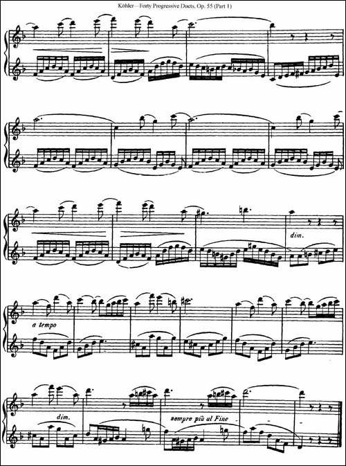 柯勒40首长笛提高练习曲OP.55-NO.22-长笛五线谱|长笛谱