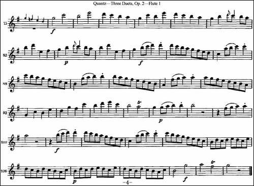 匡茨G大调长笛二重奏Op.2——Flute-1-No.1-长笛五线谱|长笛谱