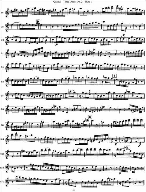 匡茨G大调长笛二重奏Op.2——Flute-1-No.2-长笛五线谱|长笛谱